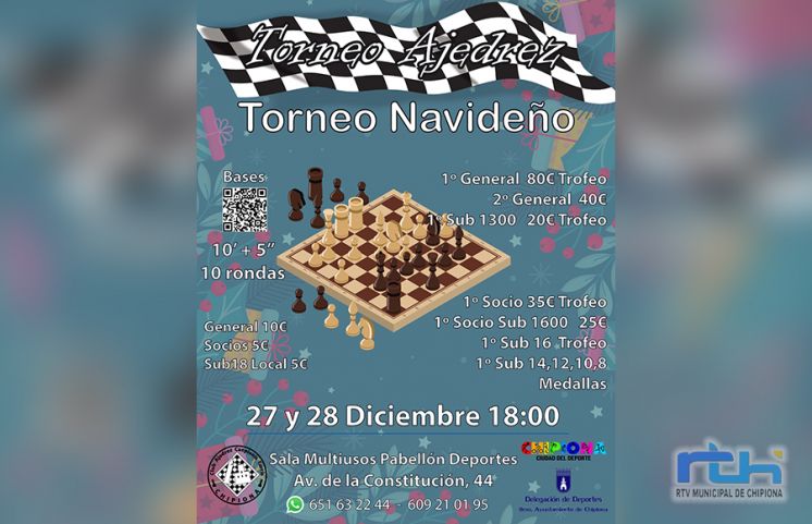 El Club Ajedrez Caepionis Turris organiza un torneo de Ajedrez Navideño para los días 27 y 28 de diciembre