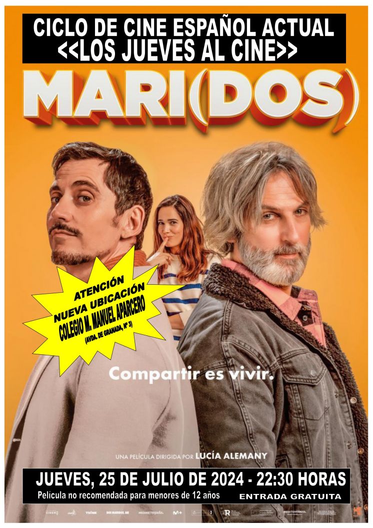 El ciclo ‘Los jueves al cine’ ofrece hoy en Chipiona la comedia ‘Mari(dos)’