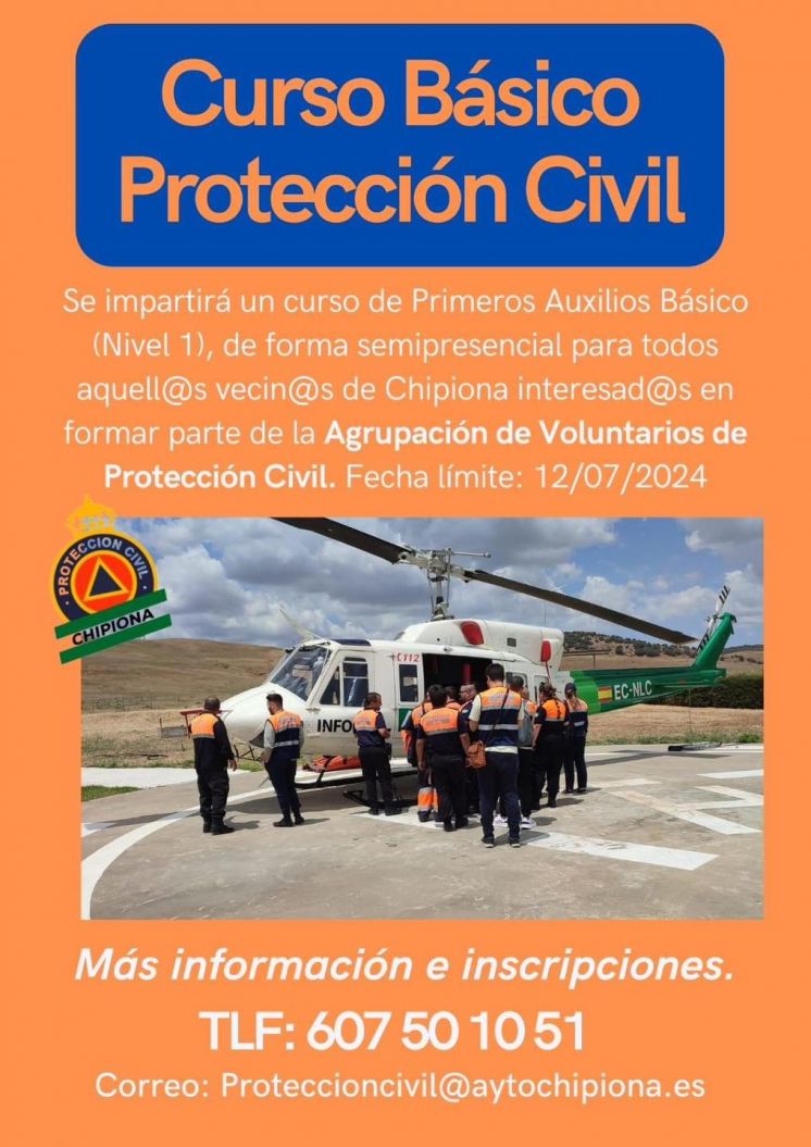 Últimos días para inscribirse en un curso básico de primeros auxilios gratuito que oferta Protección Civil