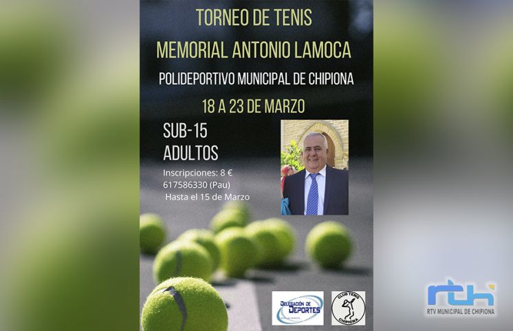Abiertas las inscripciones para el torneo de tenis Memorial Antonio Lamoca