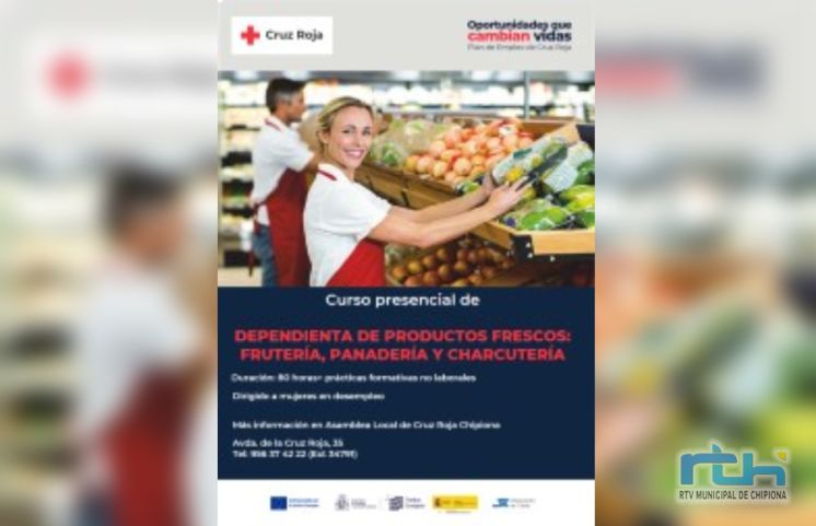 Últimos días para presentar solicitud para el curso de dependienta de productos frescos para mujeres desempleadas que impartirá Cruz Roja