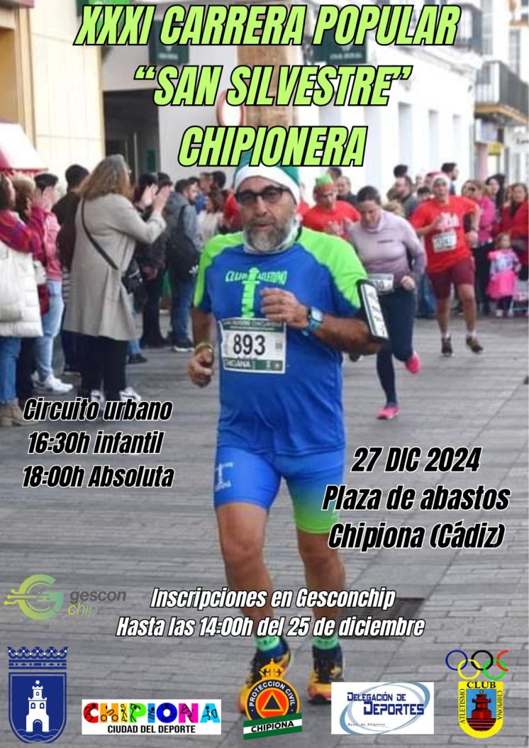 El miércoles acaba el plazo para inscribirse en la Carrera Popular y la Marcha Nórdica San Silvestre de Chipiona