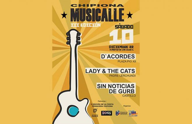 Mañana sábado llega la tercera edición de Musicalle en Chipiona