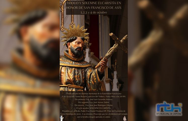 El Santuario de Regla celebra del 1 al 4 de octubre un triduo y una solemne eucaristía en honor de San Francisco de Asís