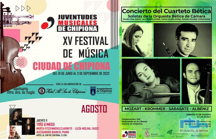El Festival de Música Ciudad de Chipiona ofrece esta semana de nuevo dos citas el jueves y el sábado