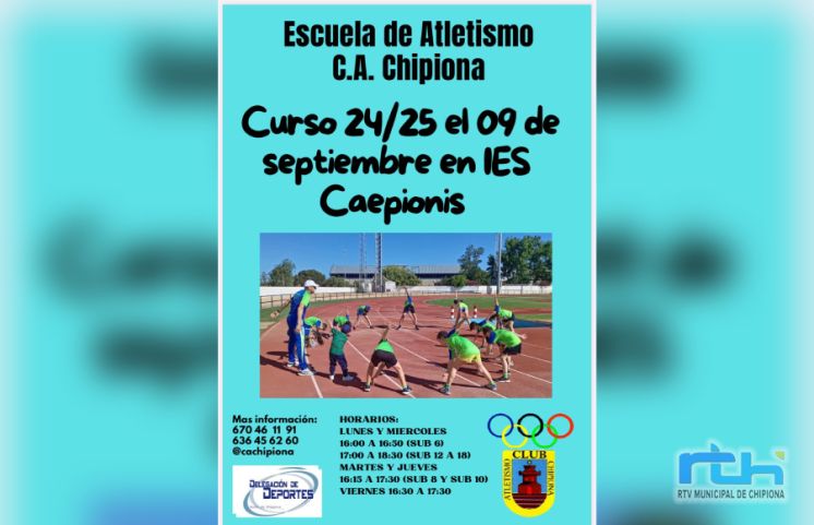 En marcha un nuevo curso de la escuela deportiva del Club Atletismo Chipiona