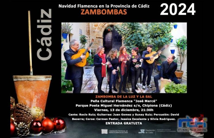 Esta noche ‘Zambomba de Luz y Sal’, con la roteña Rocío Ruiz y su grupo en la Peña José Mercé de Chipiona