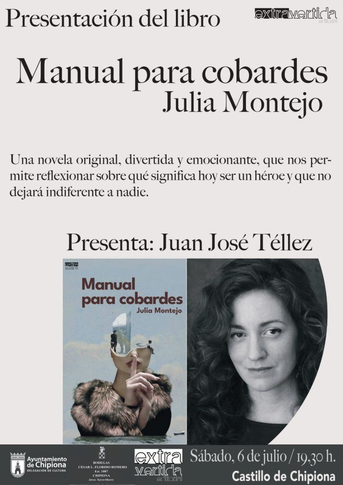 La escritora Julia Montejo presenta en Chipiona este sábado su novela ‘Manual para cobardes’