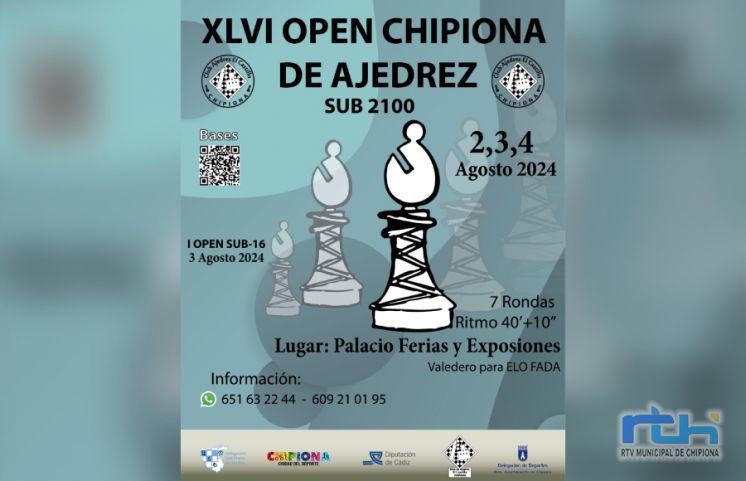 Mañana comienza el Open Chipiona de Ajedrez, la competición más antigua de la localidad que este año incorpora una versión para niños