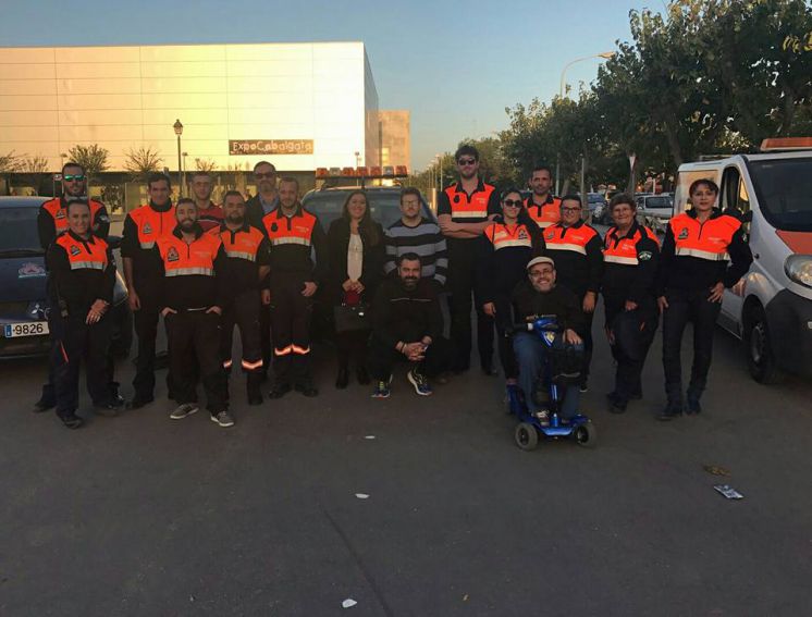 Veinticinco voluntarios de Protección Civil de Chipiona participan en el simulacro que culmina el curso de formación continua en socorrismo