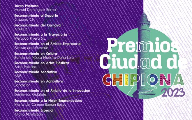 Mañana sábado tendrá lugar la entrega de los Premios Ciudad de Chipiona