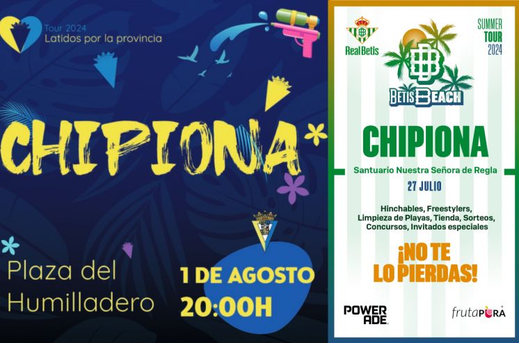 Chipiona recibirá en poco más de una semana el tour veraniego del Betis y el del Cádiz