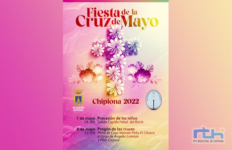 Las cruces de mayo de Chipiona vuelven en 2022 con procesión de los niños y pregón de Ángeles Lorenzo y Pili Cayuso