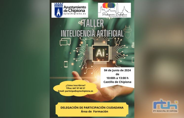 Aún quedan plazas para el taller sobre Inteligencia Artificial que se realizará en Chipiona la próxima semana