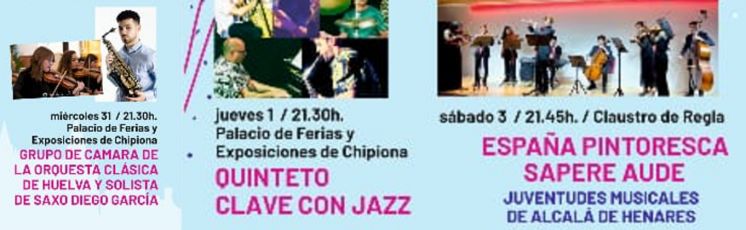 El Festival de Música Ciudad de Chipiona propone esta semana tres nuevas citas para miércoles, jueves y sábado