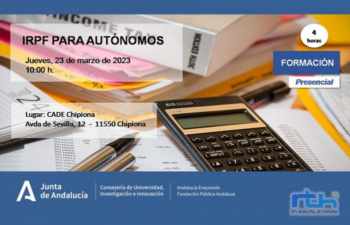 El CADE de Chipiona llevará a cabo mañana una acción formativa gratuita sobre IRPF para autónomos
