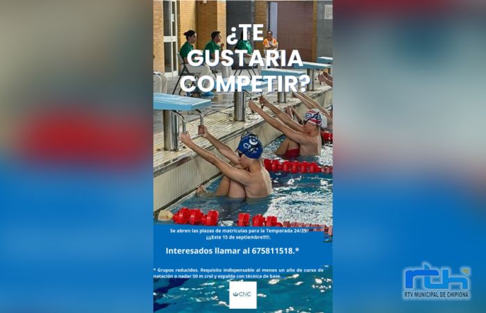 El Club de Natación Caepionis abre el plazo de matrículas para los interesados en iniciarse en la competición