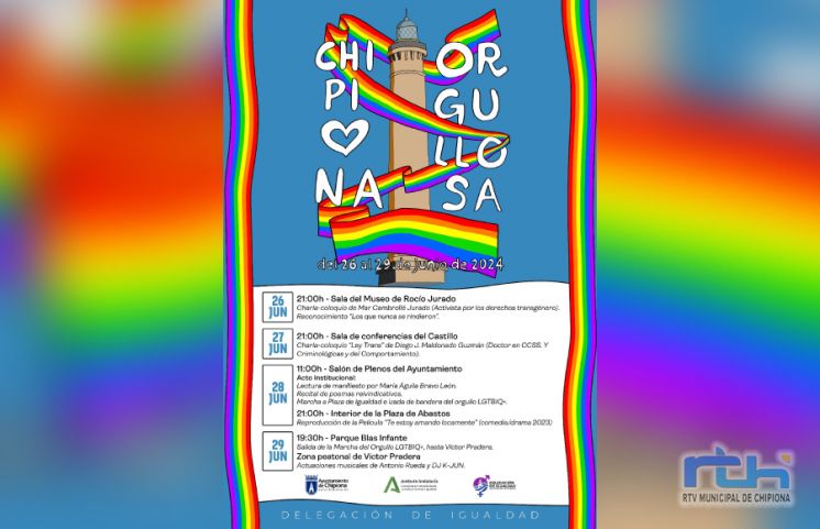 Mañana comienzan los actos de la semana del Orgullo LGTBIQ+ de Chipiona