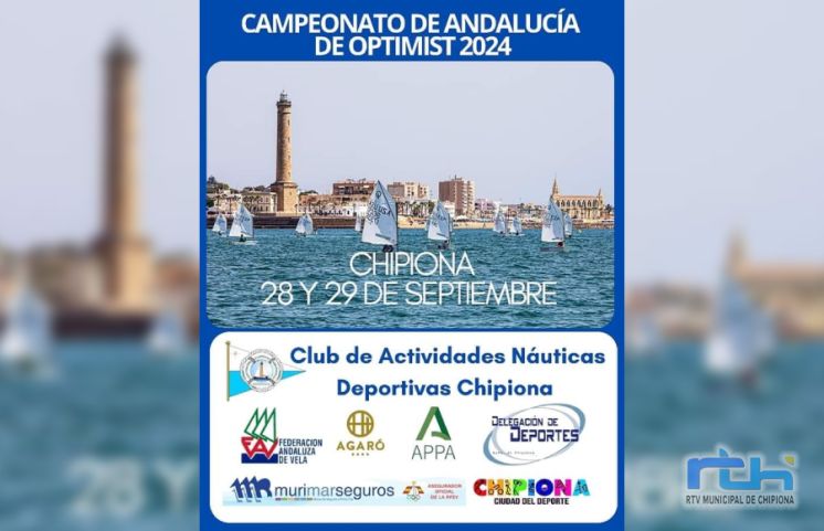 Chipiona será escenario el último fin de semana de septiembre del Campeonato de Andalucía de Vela en Clase Optimits