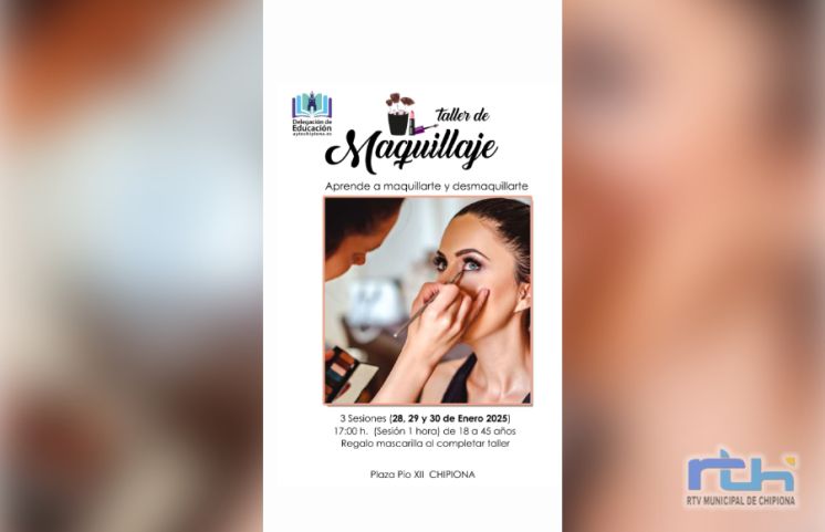 Completadas las plazas del taller gratuito de maquillaje organizado por la Delegación de Educación para la próxima semana