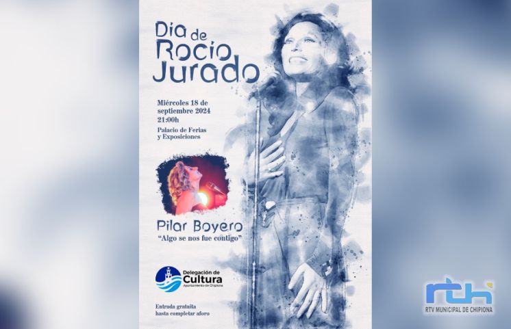 Un concierto de la cantante Pilar Boyero recordará en Chipiona a Rocío Jurado mañana 18 de septiembre