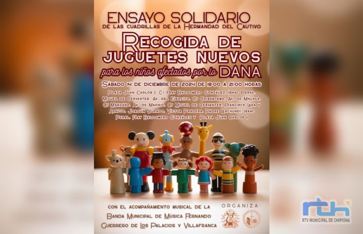 Las cuadrillas del Cautivo realizarán un ensayo solidario donde se recogerán juguetes para familias afectadas por la DANA de Valencia