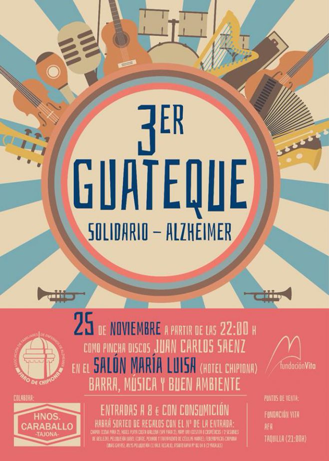 AFA Chipiona y Fundación Vita proponen un encuentro con la mejor música de las últimas décadas en su Guateque Solidario