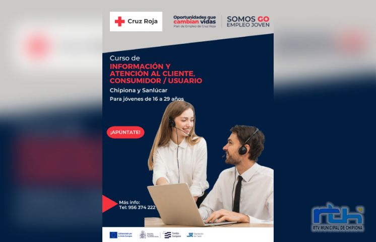 Aún quedan plazas para el curso gratuito para jóvenes de Cruz Roja sobre información y atención al cliente, consumidor o usuario