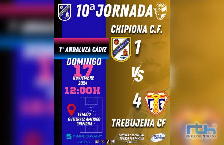 El Chipiona pierde 1-4 en casa y vuelve a puestos de descenso