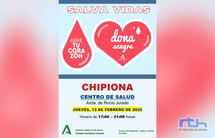 Convocatoria esta tarde a una donación colectiva de sangre en Chipiona