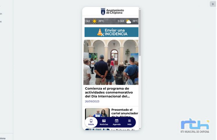 El Ayuntamiento de Chipiona mejora y potencia la APP Chipiona Smartcity