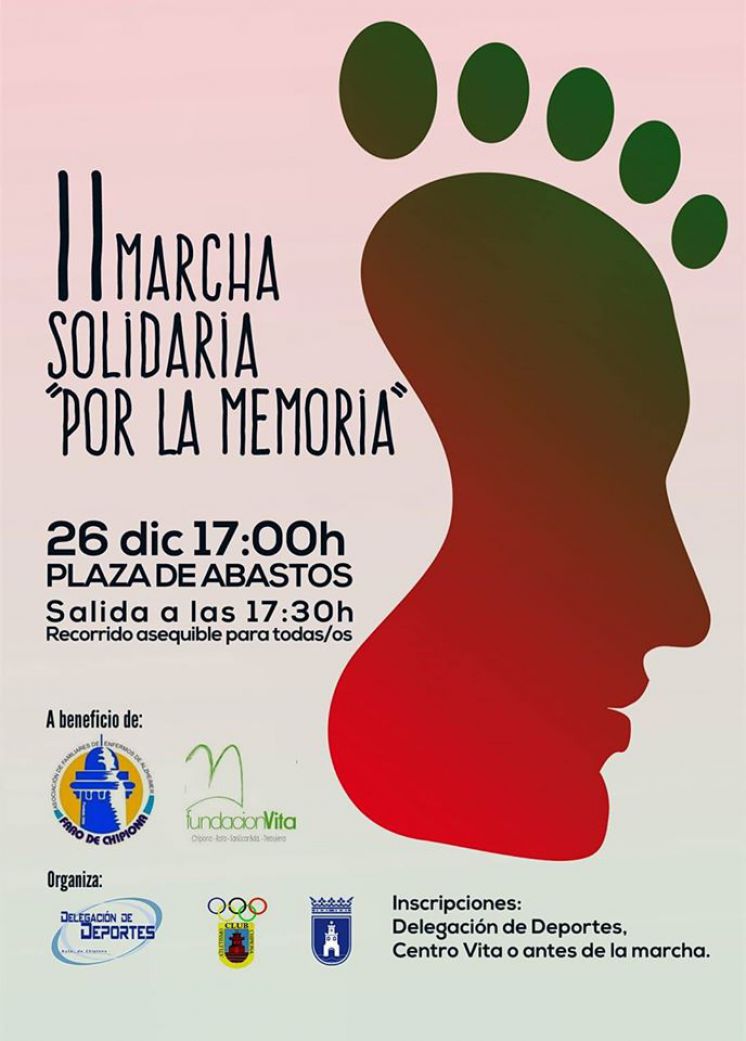 Esta tarde se celebrará la Marcha solidaria ‘Por la memoria’