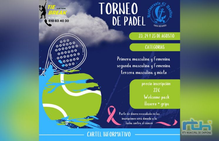 Abiertas las inscripciones para el Torneo de Pádel Restaurante El Náutico-Casa Ricardo