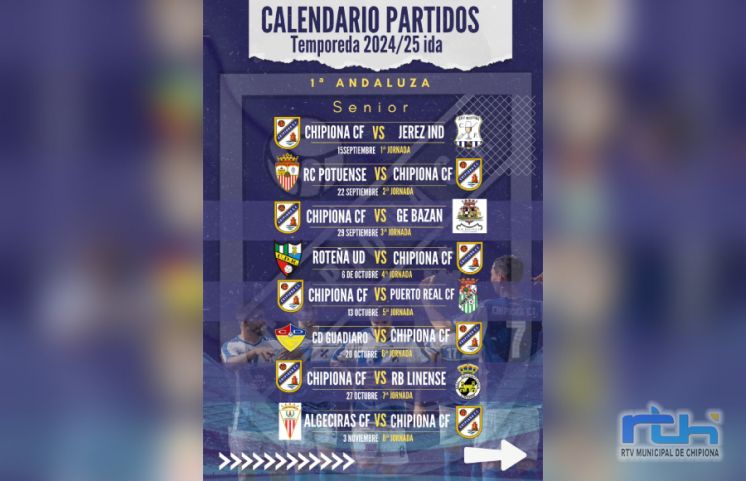 El Chipiona Club de Fútbol comenzará la temporada el 15 de septiembre en casa ante el Jerez Industrial