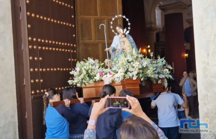 La Divina Pastora ya se encuentra en la parroquia de Chipiona para la procesión de este sábado 4 de mayo