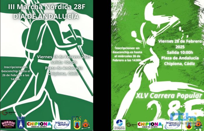 Abierta la inscripción para la Carrera Popular y la Marcha Nórdica del Día de Andalucía en Chipiona