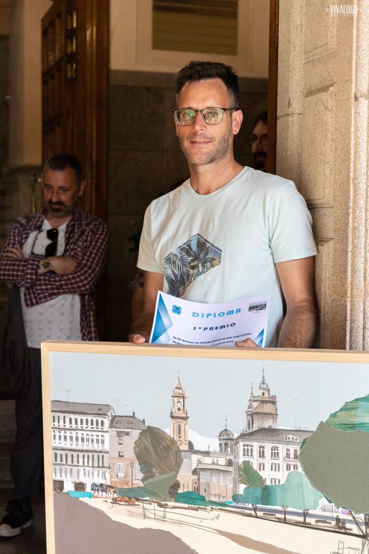 Eduardo Gómez Query vencedor en el prestigioso certamen de pintura rápida al aire libre ‘Ciudad de Lugo’