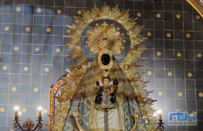 La Virgen de Regla del Pinar ya está en el Humilladero y esta tarde tendrá lugar la ofrenda floral