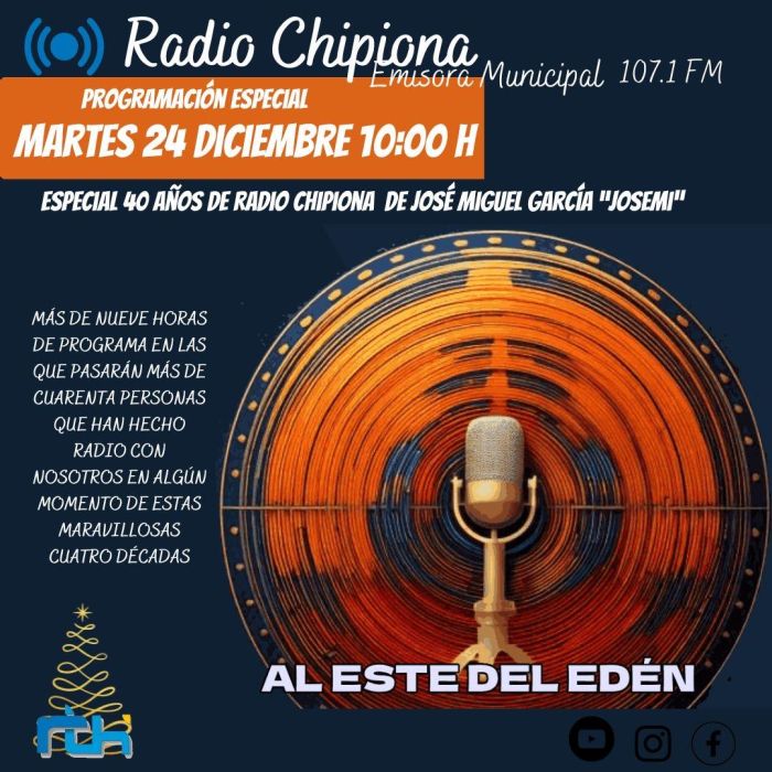 Todo dispuesto para que mañana llegue el más especial de los programas especiales de Radio Chipiona