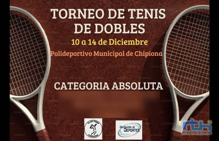 Con diez parejas participantes arranca esta tarde el torneo de dobles que organizan Club Tenis Chipiona y Delegación de Deportes