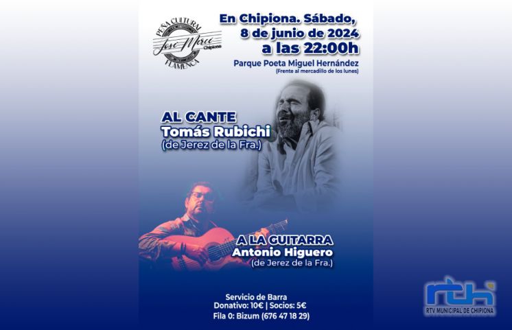 Flamenco con Tomás Rubichi y Antonio Higuero este sábado en la Peña José Mercé