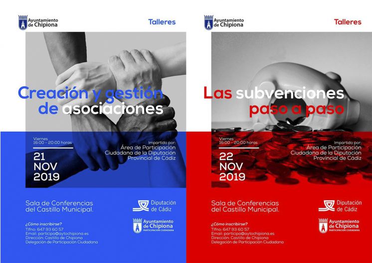 Participación Ciudadana organiza dos talleres sobre la creación y gestión de Asociaciones y sobre como solicitar subvenciones