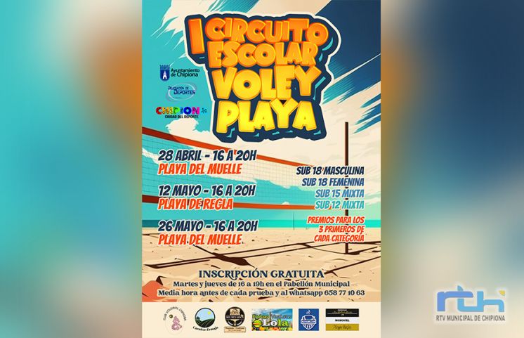 La segunda jornada del Circuito Escolar de Voley Playa de Chipiona tiene lugar esta tarde