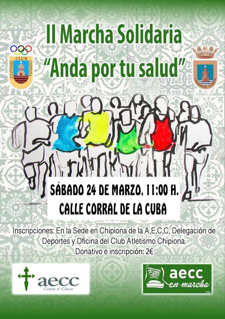 La Marcha solidaria &#039;Anda por tu salud&#039; se celebrará finalmente este sábado con cambio de recorrido