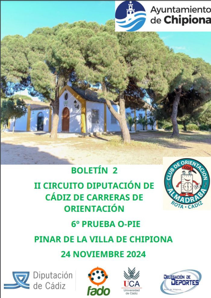 El pinar de Chipiona es escenario este domingo de una prueba del Circuito Provincial de deporte de orientación