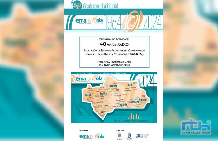 La radiotelevisión municipal de Chipiona participará en el 40 aniversario de EMA-RTV que se celebra el 15 de noviembre en Jerez