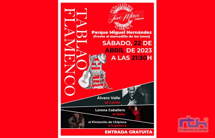 La Peña Flamenca José Mercé ofrece este sábado un tablao flamenco con Álvaro Valle, Lorena Caballero y el Pimientito de Chipiona