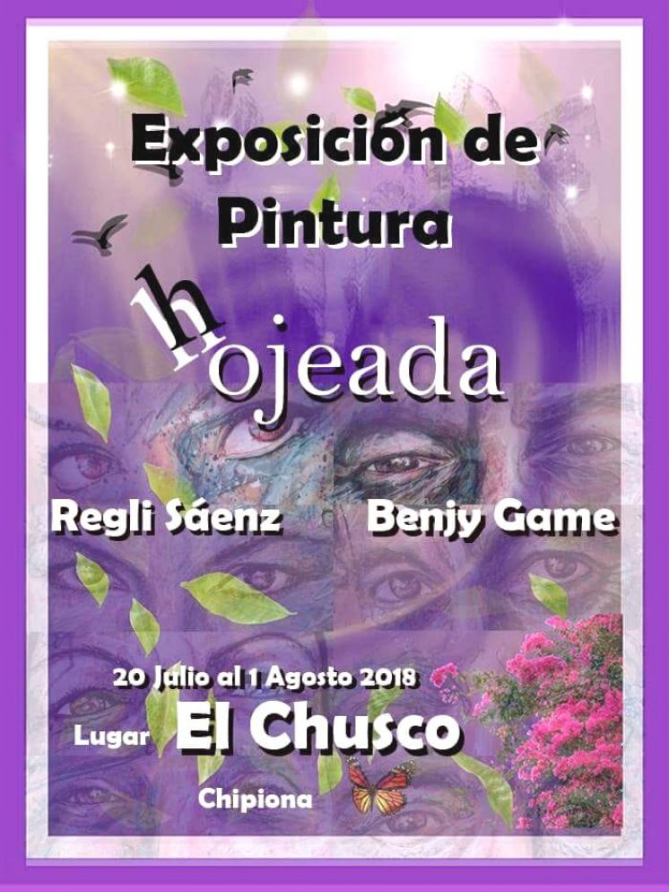 la muestra &#039;h-ojeada&#039; de Regli Sáenz y Benjy Game cierra julio en la la sala de exposiciones del Chusco