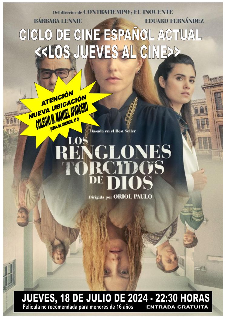 El ciclo ‘Los Jueves al Cine’ ofrece hoy en Chipiona el thriller psicológico ‘Los renglones torcidos de Dios’