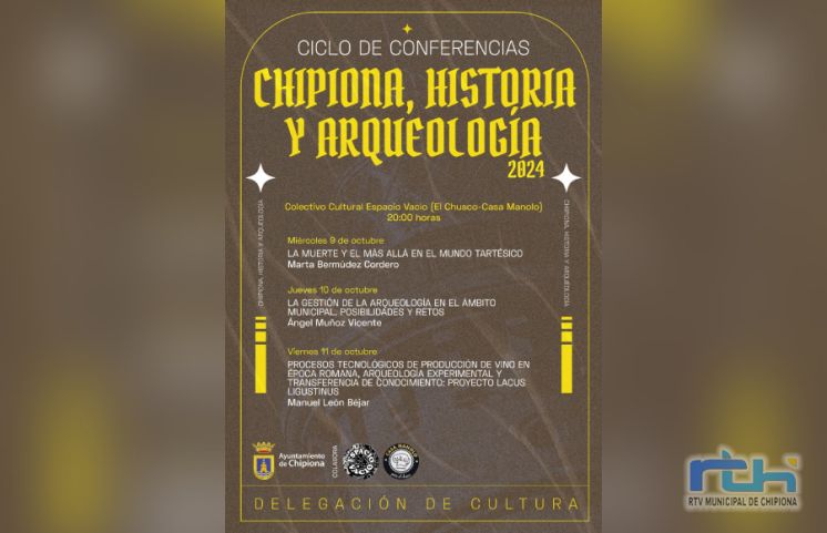 La Delegación de Cultura programa para este mes de octubre el ciclo de conferencias sobre ‘Chipiona, historia y Arqueología 2024’